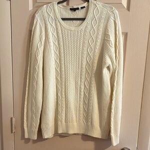 Jeanne Pierre Ivory Knit Sweater